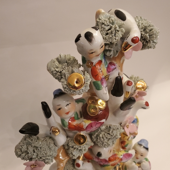 Vintage Porcelain Chinese Tree Prosperity figure - Picture 7 of 14